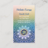 ブルーパープル&ピーチエナジーメディテーションマンダラヨガ 名刺 (裏面)