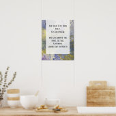 ブルーパープル&金ゴールドマーリーアルコールインクDIY ポスター (キッチン)