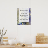 ブルーパープル&金ゴールドマーリーアルコールインクDIY ポスター (キッチン)