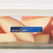 ブルーパープル&金ゴールド抽象芸術アルコールインク防水 ラベル (貼付)