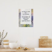 ブルーパープル&金ゴールド抽象芸術アルコールインクDIY ポスター (キッチン)