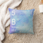 ブルーパープルBホウ素元素の水色 クッション (ブランケット)