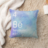 ブルーパープルBeベリリウム元素水色 クッション (ブランケット)