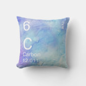 ブルーパープルC炭素元素水彩 クッション (正面)