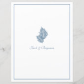 ブルーパームカスタムウェディング8.5X11カクテルメニュー (裏面)