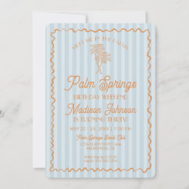 ブルーパームスプリングスパステルビーチバースデーウィークエンド 招待状