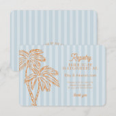 ブルーパームスプリングスパステルビーチレジストリーインサート エンクロージャーカード (正面/裏面)