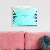ブルーパームツリーゲストブックオルタナティブ キャンバスプリント (インサイチュ (リビング))