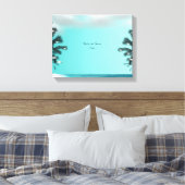 ブルーパームツリーゲストブックオルタナティブ キャンバスプリント (インサイチュ (寝室))