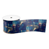 ブルーパームツリーズ サテンリボン (リール)