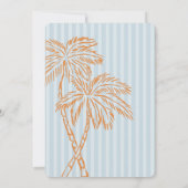 ブルーパーム春パステルビーチバースデーパーティー 招待状 (裏面)