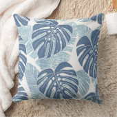 ブルーパーム葉装飾用クッション クッション (ブランケット)
