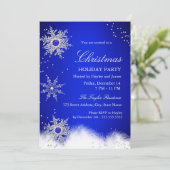 ブルーパールスノーフレーククリスマスホリデーパーティー 招待状 (スタンド正面)