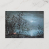 ブルーパール紙のロマンチックなノクターランドスケープ 名刺 (裏面)