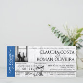 ブルーパ王室のリ結婚の搭乗パス招待状 (スタンド正面)