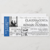 ブルーパ王室のリ結婚の搭乗パス招待状 (正面)