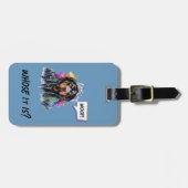 ブルーヒップホップロットワイラー ラゲッジタグ (正面横)