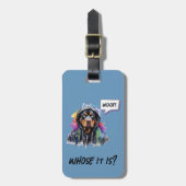 ブルーヒップホップロットワイラー ラゲッジタグ (正面縦)