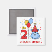 ブルーヒッポ顔2nd Birthday マグネット (正面/裏面)