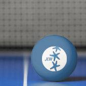 ブルーヒトデ航海のモパーソナライズされたグラム 卓球ボール (ネット)