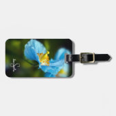 ブルーヒマラヤポピー荷物タグ ラゲッジタグ (正面横)