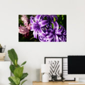 ブルーヒヤシンスI春フローラ ポスター (ホームオフィス)