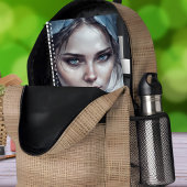 ブルーヒュースの女性の水彩ポートレート ノートブック