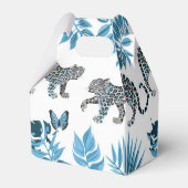 ブルーヒョウとパームの葉付いた蝶 フェイバーボックス (裏面サイド)