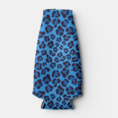 ブルーヒョウのテクスチャ ボトルクーラー (正面)