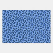 ブルーヒョウアニマルプリントの肌のパターン ラッピングペーパーシート (正面3)