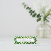 ブルーヒョウアニマルプリントパターン割引ギフト スキニー名刺 (スタンド正面)