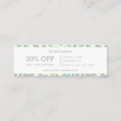 ブルーヒョウアニマルプリントパターン割引ギフト スキニー名刺 (裏面)