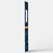 ブルーヒョウ印刷きらめく熱帯フローラ名 Case-Mate iPhoneケース (裏面 / 左)