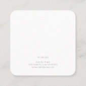 ブルーヒョウ印刷ハンドメイドジュエリースタッド表示 スクエア名刺 (裏面)