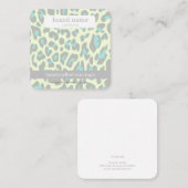 ブルーヒョウ印刷ハンドメイドジュエリースタッド表示 スクエア名刺 (正面/裏面)