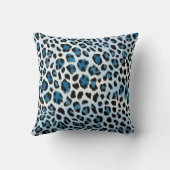 ブルーヒョウ印刷 クッション (裏面)