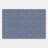 ブルーヒョウ柄 ラッピングペーパーシート (正面)