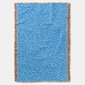 ブルーヒョウ皮ブランケット スローブランケット (正面縦)