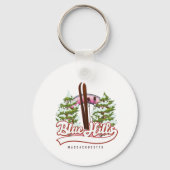 ブルーヒルズマサチューセッツ州スキーのロゴ キーホルダー (裏面)