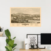 ブルーヒルMEパノラママップ – 1896 ポスター (ホームオフィス)