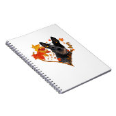 ブルーヒーラーが私を幸せな紅葉 ノートブック (右側)