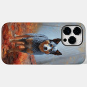ブルーヒーラーと紅葉のインスピレーション Case-Mate iPhoneケース (裏面 (横))