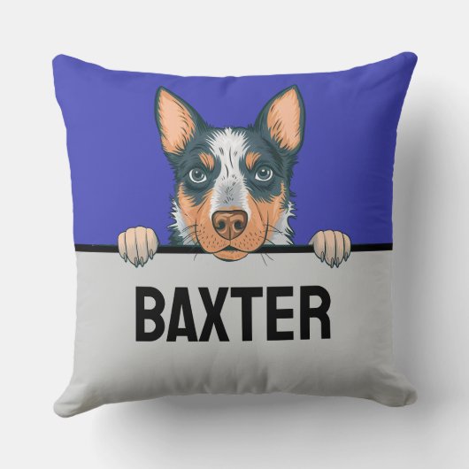 ブルーヒーラーオーストラリア牛の犬の恋人かわいい子犬 クッション (裏面)