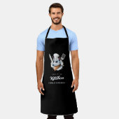 ブルーヒーラーキングオブザキッチン料理ドッグシェフ エプロン (着用した状態)