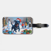 ブルーヒーラークリスマスフェスティバルスノーシーン ラゲッジタグ (裏面横)