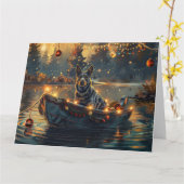 ブルーヒーラークリスマスフェスティバル航海 カード (黄色い花)