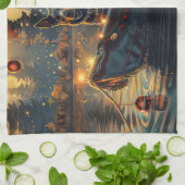 ブルーヒーラークリスマスフェスティバル航海 キッチンタオル (折り畳み)