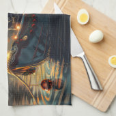 ブルーヒーラークリスマスフェスティバル航海 キッチンタオル (四つ折り)