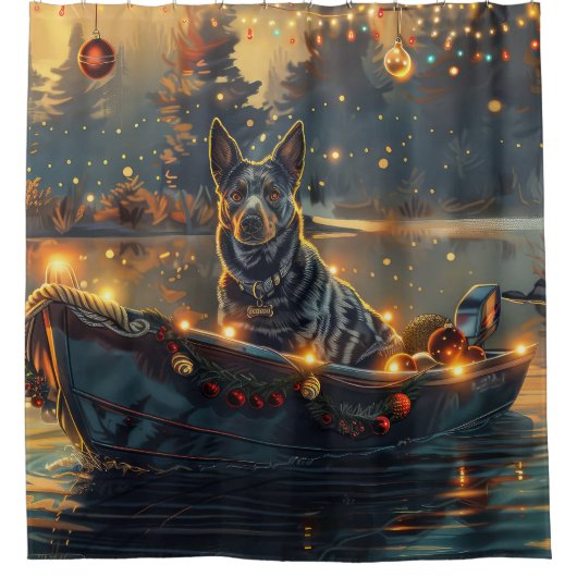 ブルーヒーラークリスマスフェスティバル航海 シャワーカーテン (正面)