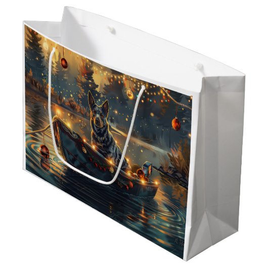 ブルーヒーラークリスマスフェスティバル航海 ラージペーパーバッグ (正面アングル)